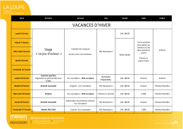 vacances d`hiver - Ville de Colomiers