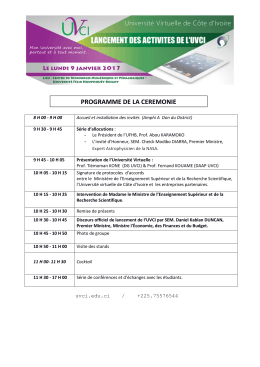 programme de la ceremonie