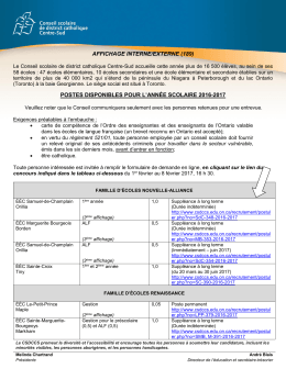 affichage interne et externe