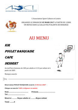 AU MENU - Mairie de Rurange-l&egrave;s