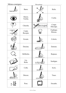M&eacute;mo-consignes
