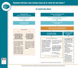Comment d&eacute;clarer mes revenus issus de la vente de mes biens ? Je