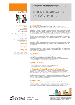 option organisation des événements