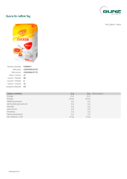 Sucre fin raffin&eacute; 1kg