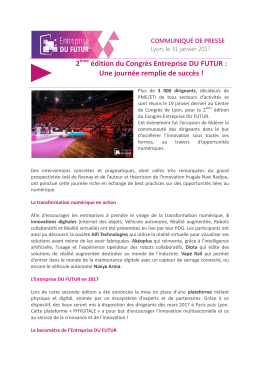 2 &eacute;dition du Congr&egrave;s Entreprise DU FUTUR : Une journ&eacute;e