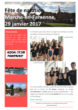 PRÉSENTATION - Natation club Athus