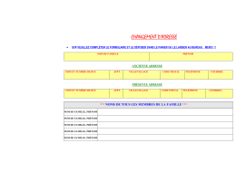 changement d`adresse