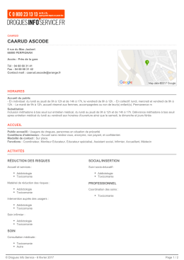 caarud ascode - Drogues Info Service