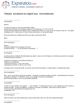 Vitesse excessive eu égard aux circonstances