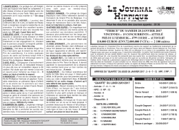 PMU du Samedi 28 Janv 2017