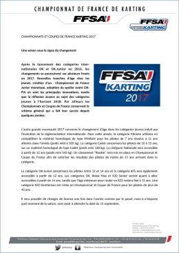 CHAMPIONNATS ET COUPES DE FRANCE KARTING