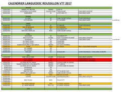Calendrier VTT Languedoc-Roussillon 2017