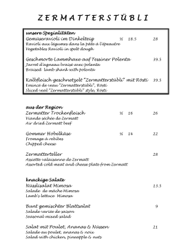 speisekarte
