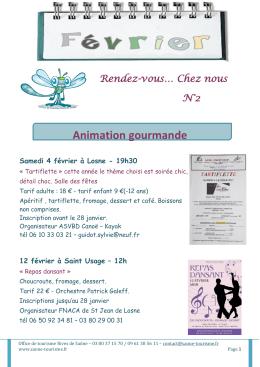 Animation gourmande - Office de tourisme Rives de Sa&ocirc;ne
