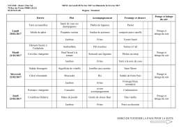 Repas a domicile - Menus du 20 au 26 fevrier