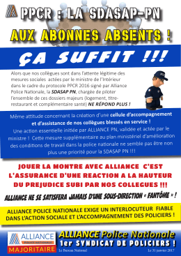 Ça suffit - Alliance Police Nationale