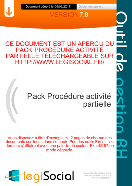 Pack Procédure activité partielle