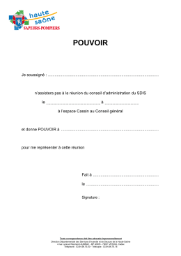 pouvoir - Sdis 70