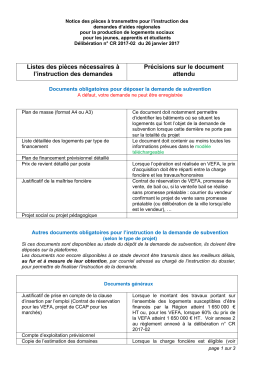 Télécharger la notice des pièces nécessaires - Région Ile-de
