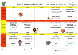 Menus - Mairie d`Archigny