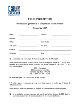 fiche d`inscription