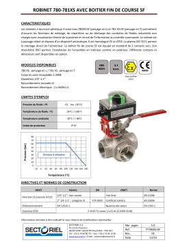 ROBINET 780-781XS AVEC BOITIER FIN DE COURSE SF