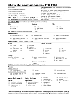 Bon de commande, PORC - Ferme BioProViedence