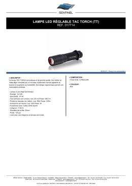 LAMPE LED RÉGLABLE TAC TORCH (TT)