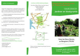 Jardiner en biodynamie - Biodiversité en Poitou