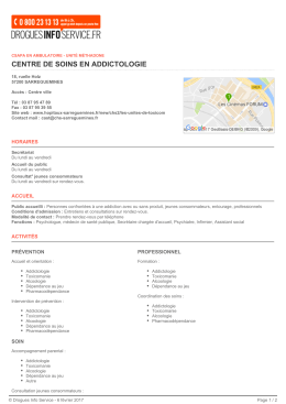 centre de soins en addictologie