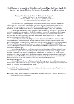 Mod&eacute;lisation stratigraphique 3D de l`&eacute;ventail - Archimer