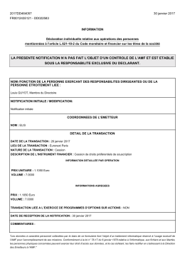 la presente notification n`a pas fait l`objet d`un controle de l`amf et est