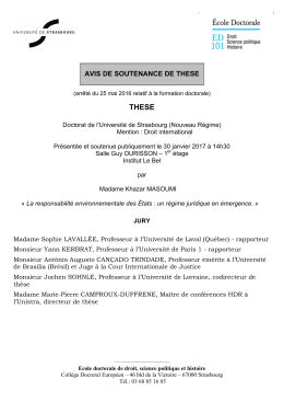 avis de soutenance de these