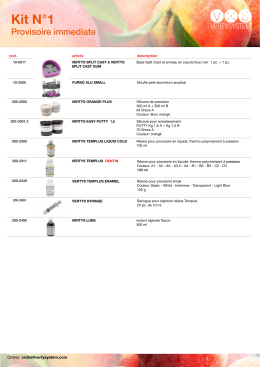 Kit N&deg;1 - Vertysystem