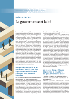 La gouvernance et la loi - Open Knowledge Repository