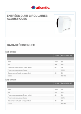 Entrées d`air circulaires acoustiques