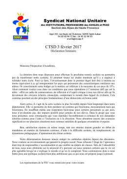 CTSD 3 f&eacute;vrier 2017