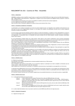 télécharger le réglement