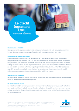 Le cr&eacute;dit hypoth&eacute;caire, un choix r&eacute;fl&eacute;chi