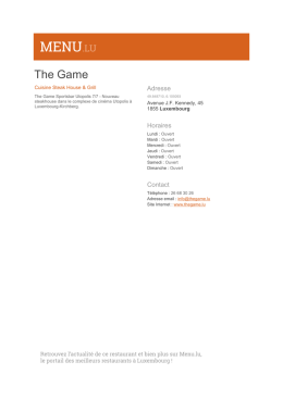 The Game - Menu.lu