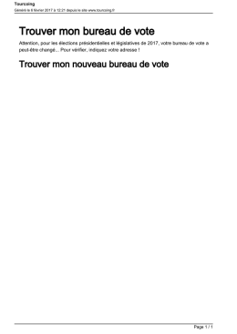 Trouver mon bureau de vote