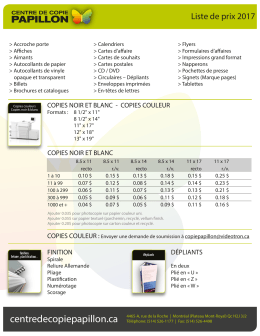 produits et services - Centre de Copie Papillon