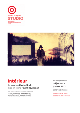 Int&eacute;rieur - Profession Spectacle