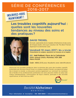 Conférences spécialisées David Troxel
