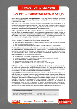 volet 1 &ndash; marge salariale de 1,1%
