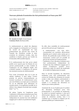 Nouveaux plafonds d`exonération des frais