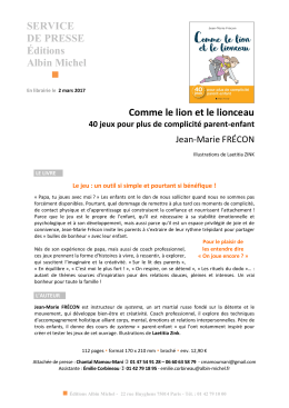 Jean-Marie Fr&eacute;con - Comme le lion et le lionceau