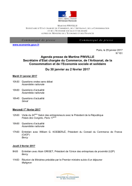 AGENDA - Portail de l`économie et des finances