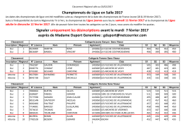 Liste définitives de inscrits par catégorie (MaJ:02/02/2017 new )