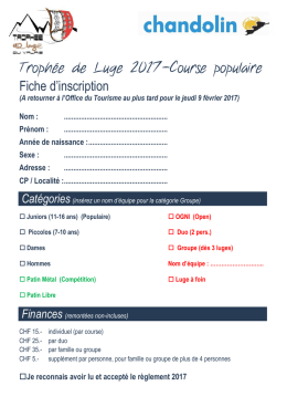 Trophée de Luge 2017−Course populaire